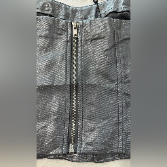 PrettyLittleThing Gray Corset  Bustier Sleeveless Simmering Crop Top - Picture 10 of 12